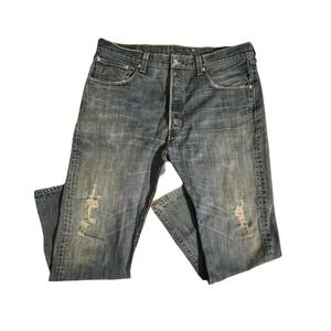 Vintage Levis 501XX 38x30 Distressed Made in The USA Denim Blue Jeans